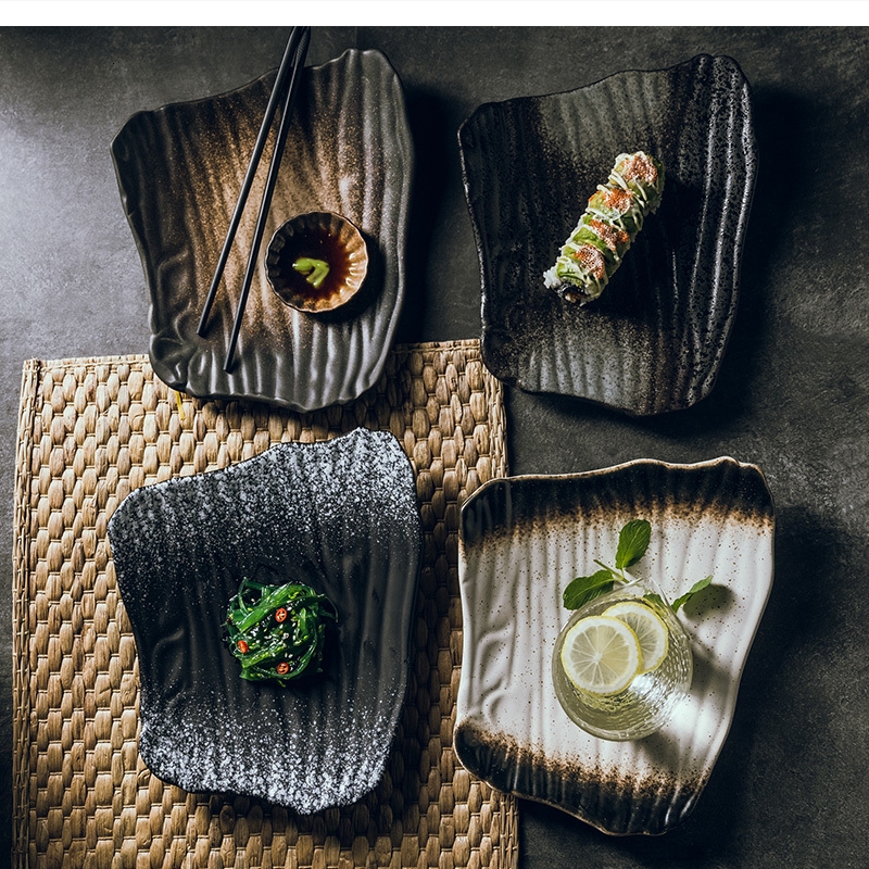 Home Cooking In Japanese - 1PCS 10-inch ceramic sushi Japanese-style irregular