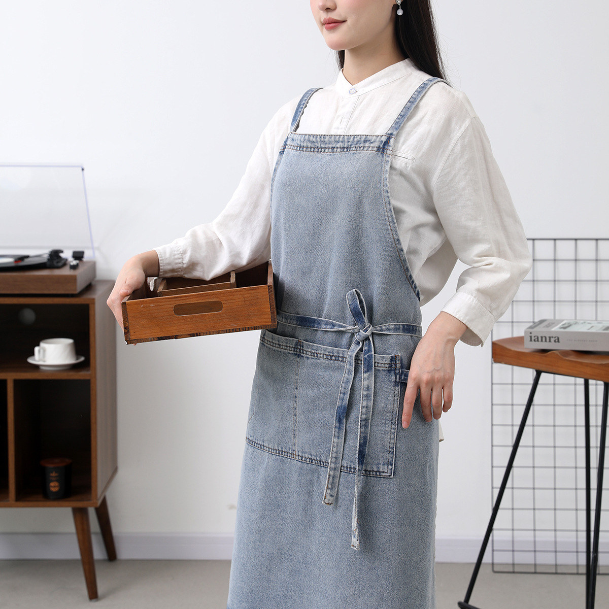 Denim Apron Cotton Korean Canv - Home Cooking Work recensie en prijs