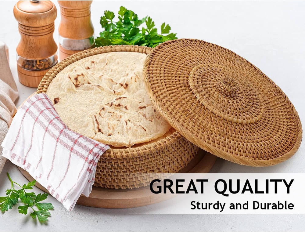 Rattan Tortilla Warmer Basket  - Tortilla Warmer Cloth recensie en prijs
