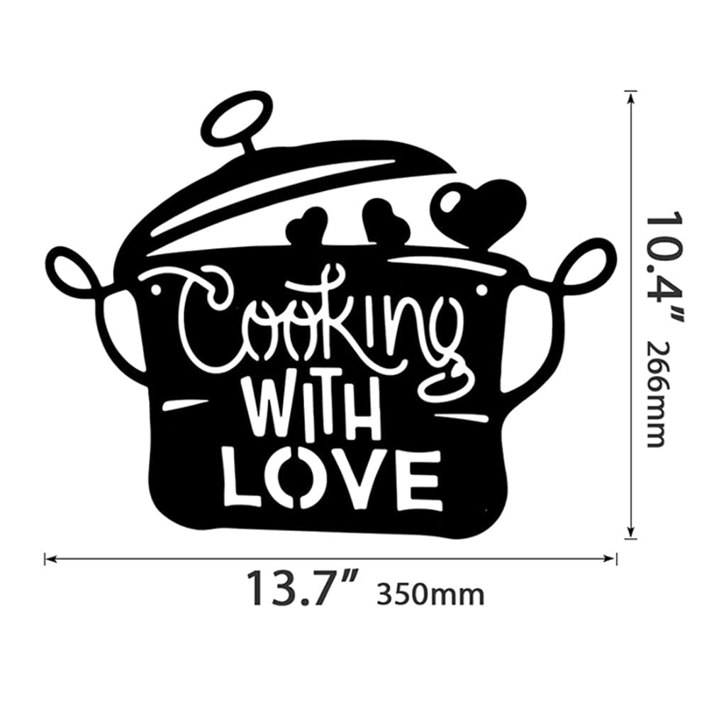 Black Metal Kitchen Pot Sign C - Home Cooking Utensils recensie en prijs