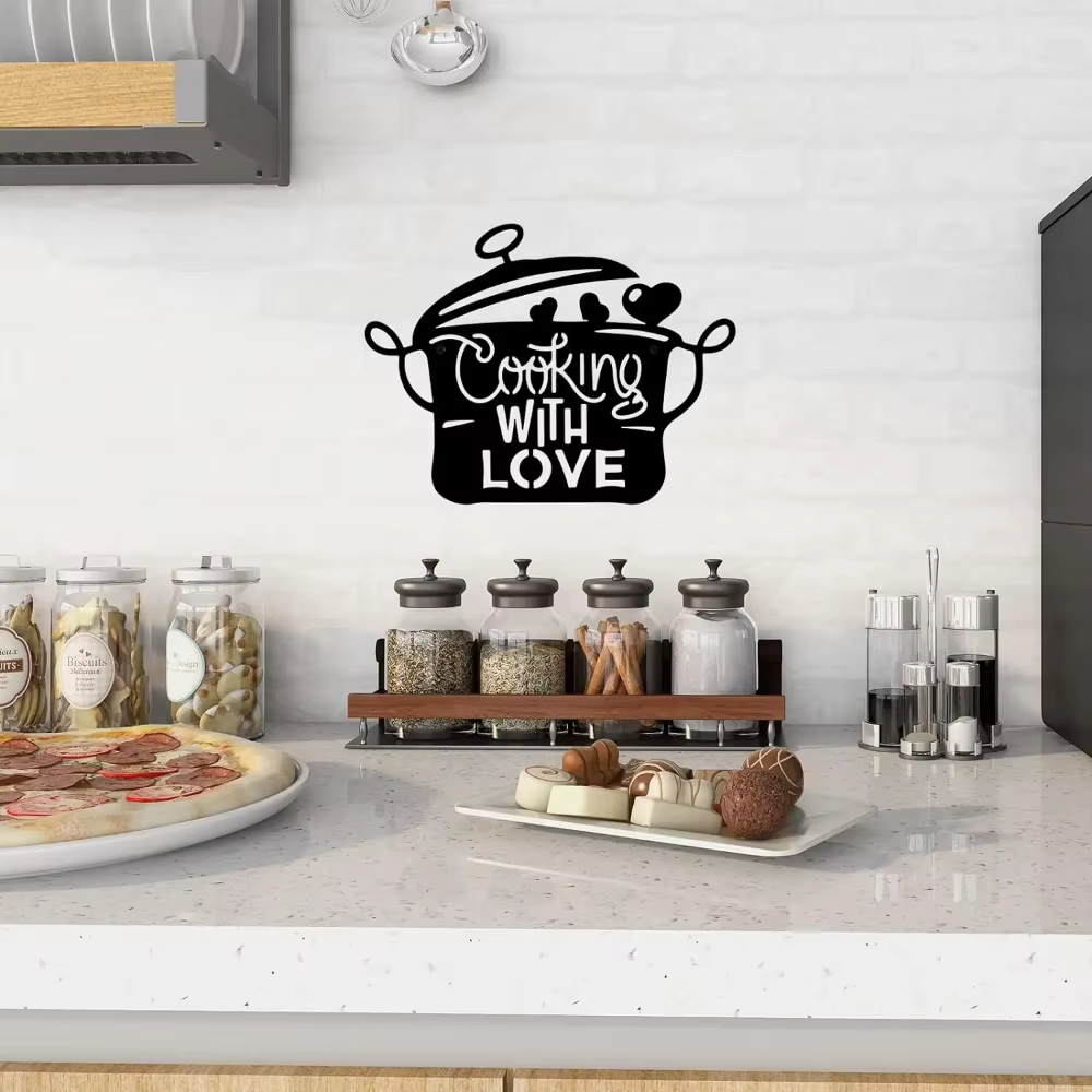 Black Metal Kitchen Pot Sign C - Home Cooking Utensils recensie en prijs