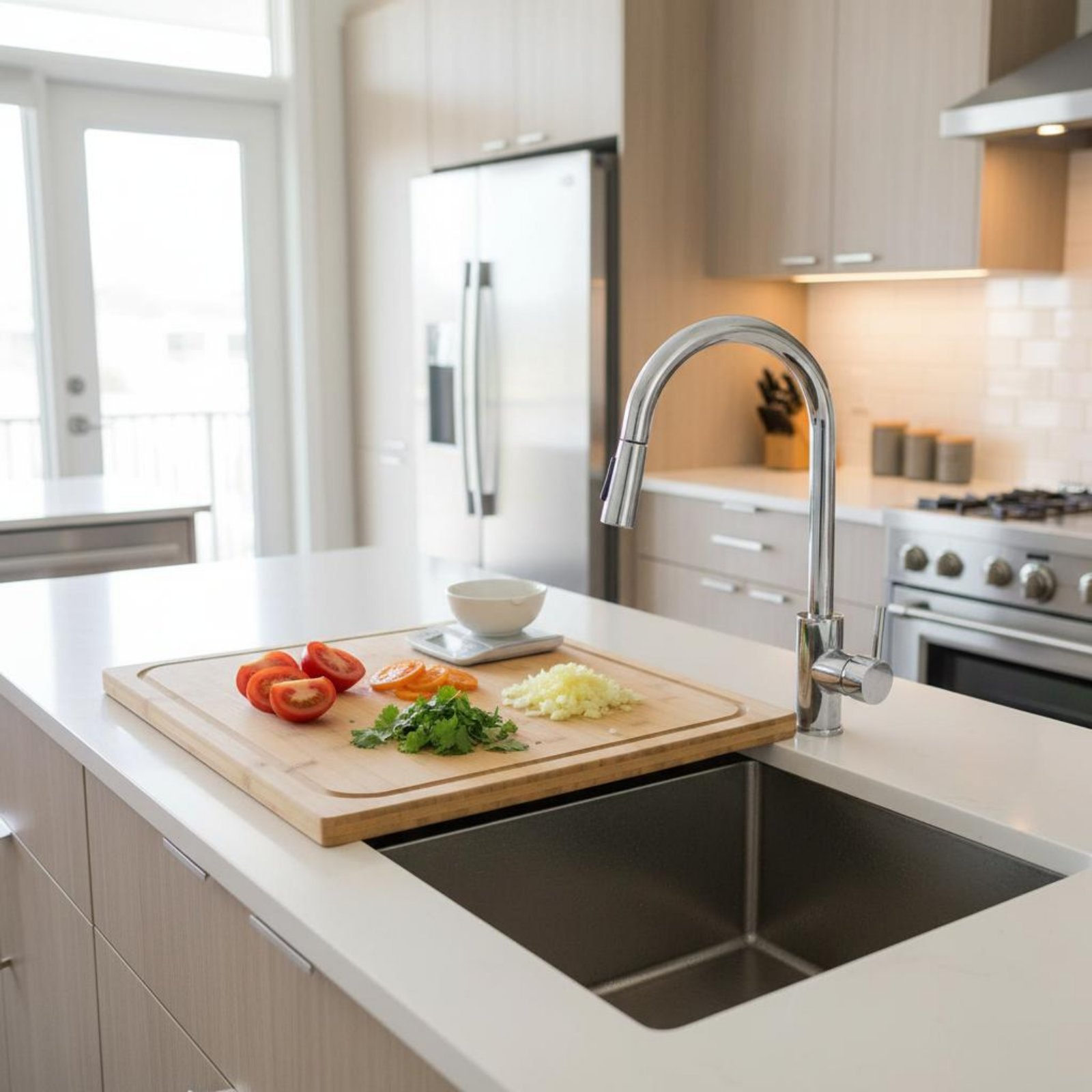 Over the Sink Cutting Board Mu - Home Cooking Usa recensie en prijs