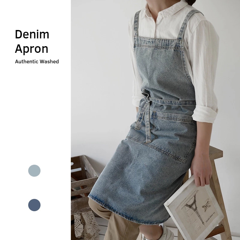 Denim Apron Cotton Korean Canv - Home Cooking Work recensie en prijs