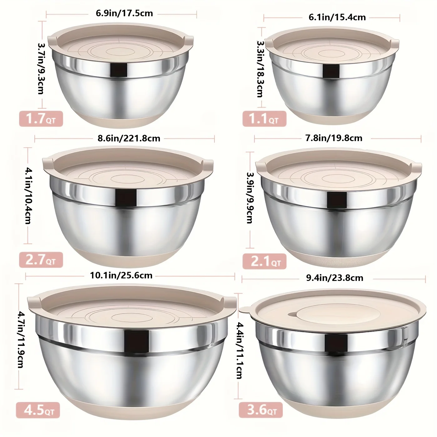 Set of Mixing Bowls Made of St - Home Cooking Utensils recensie en prijs