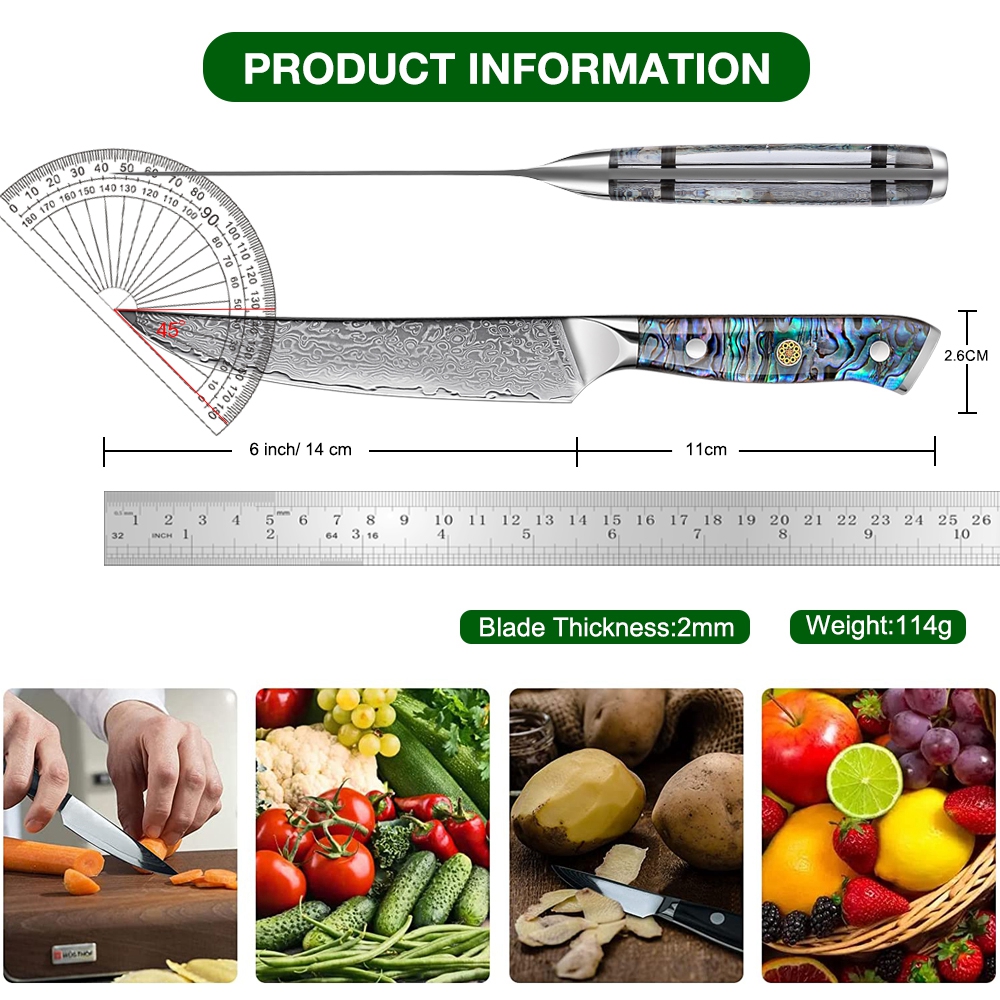 Japanese Damascus Steel Utilit - Home Cooking In Japanese recensie en prijs